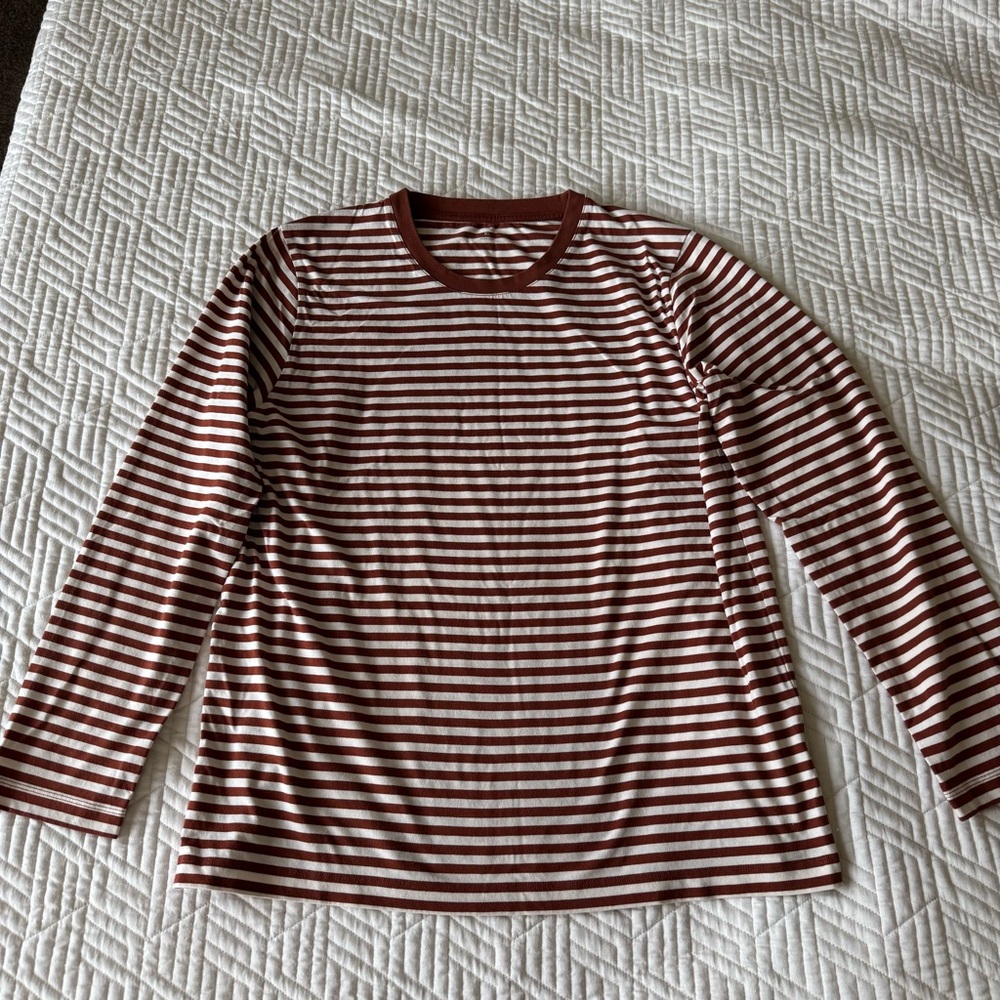 MUJI Striped Long Sleeve Top – Soft & Comfortable